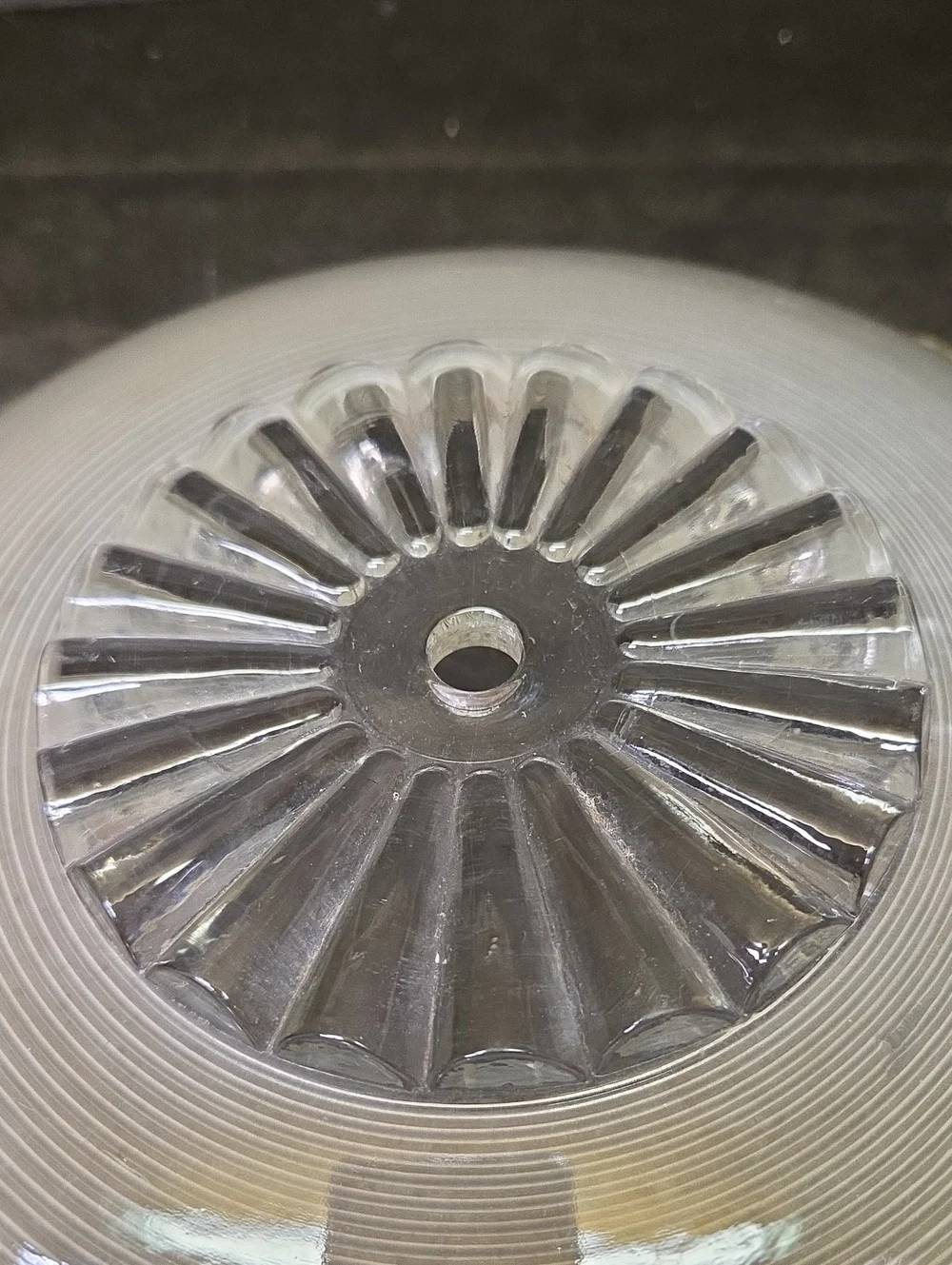 vintage Art Deco glass ceiling light shade